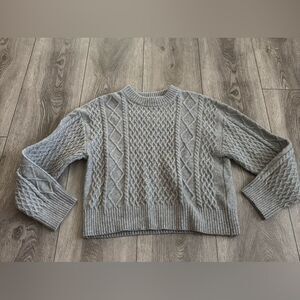 H&M Gray Cable Knit Sweater